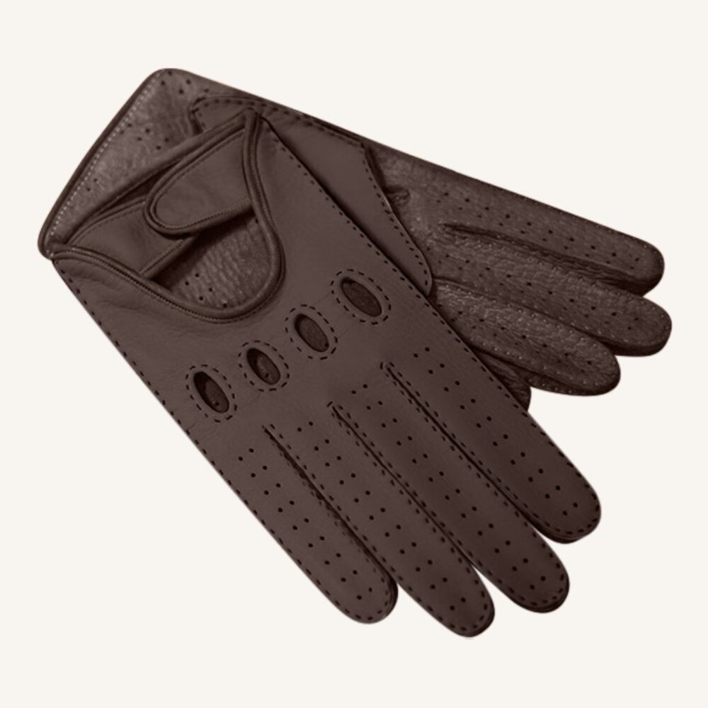 M.A.M.A. Women's Hand Gloves For Driving - Brown